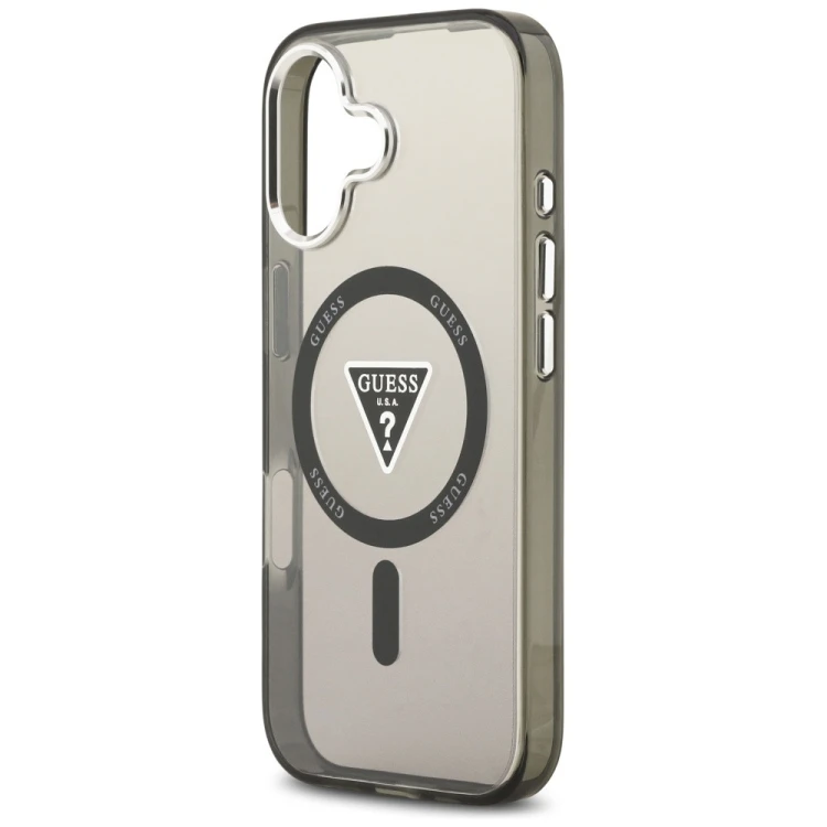 Etui Guess IML Gradient Triangle Logo MagSafe do Apple iPhone 17 czarny