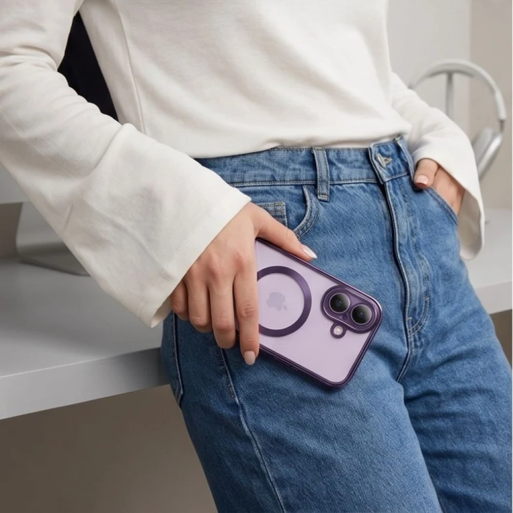 Etui Tech-Protect MagFlex MagSafe do Apple iPhone 17 Shiny Lavender