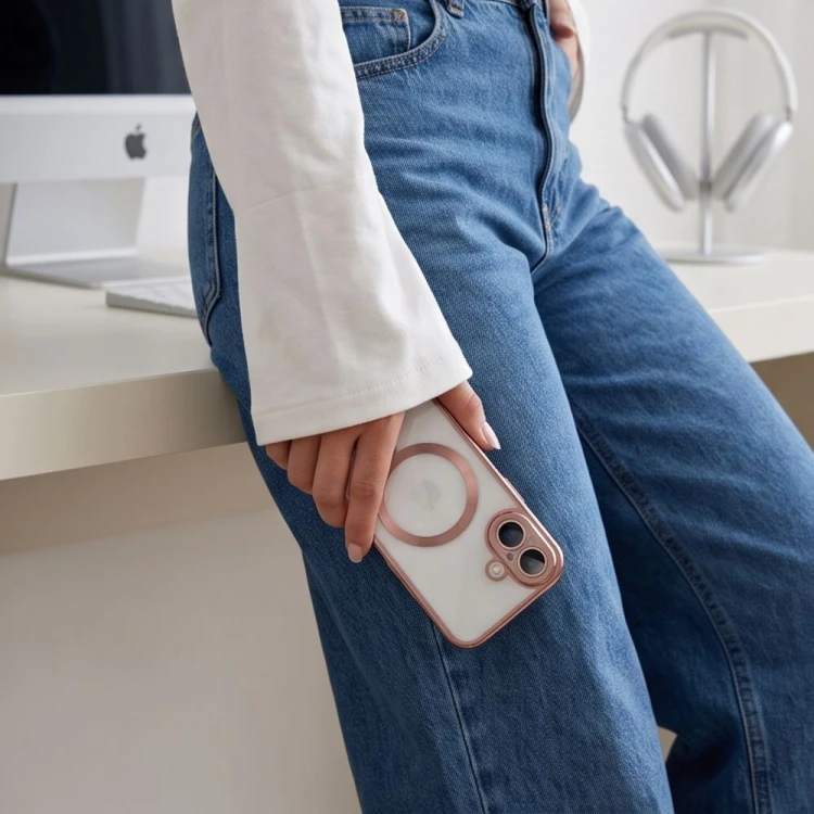 Etui Tech-Protect Magflex MagSafe do Apple iPhone 17 Shiny Rose Gold