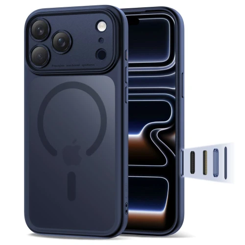 Etui Tech-Protect Magpeak MagSafe CC do Apple iPhone 17 Pro Max Matte Deep Blue