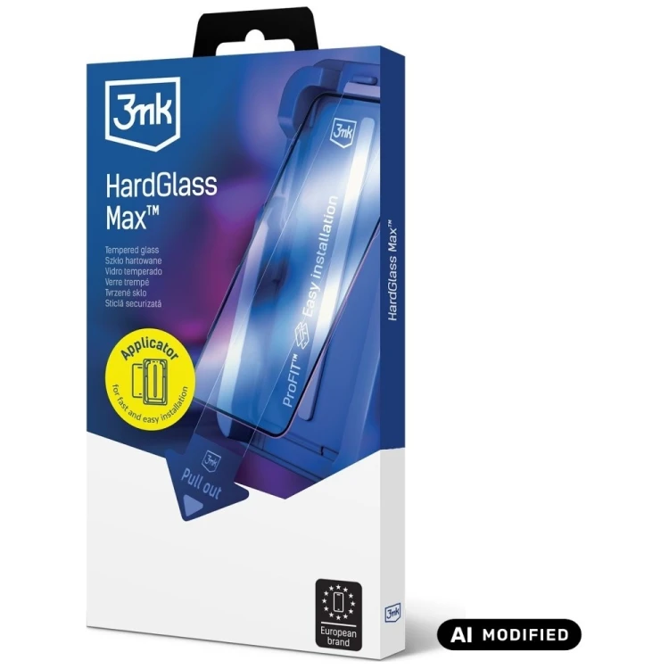 Szkło hartowane 3MK HardGlass Max z aplikatorem do Apple iPhone 15 Pro czarny