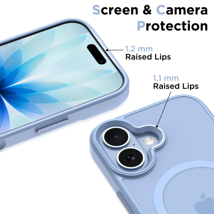 Etui Tech-Protect MagMat MagSafe do Apple iPhone 17 Matte Mist Blue