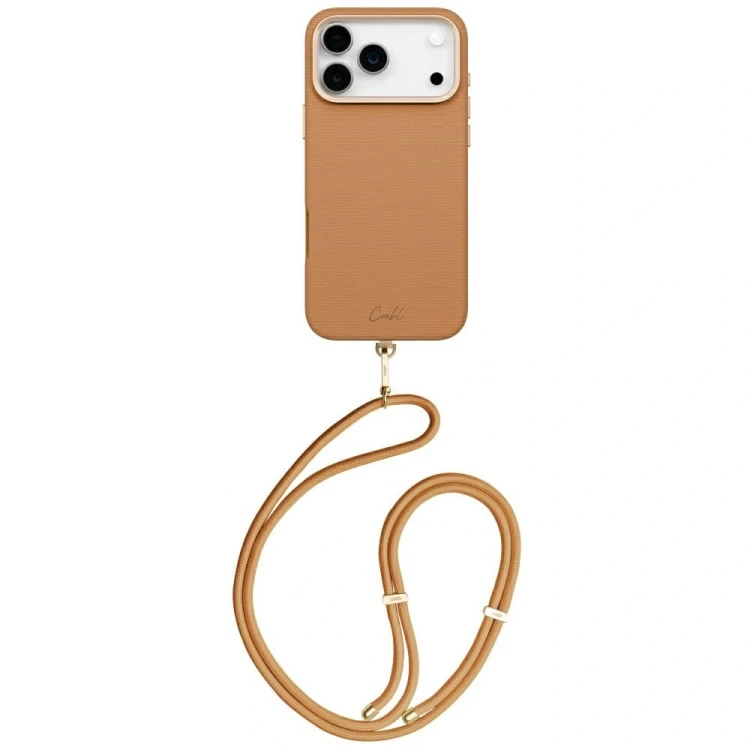 Etui UNIQ Coehl Mirelle do Apple iPhone 17 Pro Max Magnetic Charging brązowy