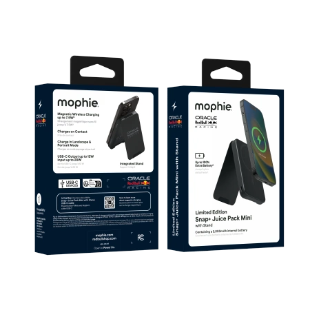 Magnetyczny powerbank Mophie Snap+ Powerstation Mini Stand Red Bull Racing 5000mAh z podstawką MagSa