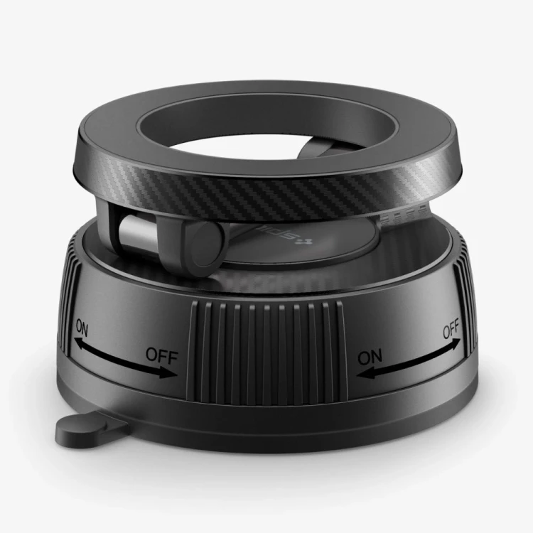 Uchwyt samochodowy na kokpit / szybę Spigen MFT36 Vacuumlock Magnetic MagSafe Dashboard Car Mount Bl