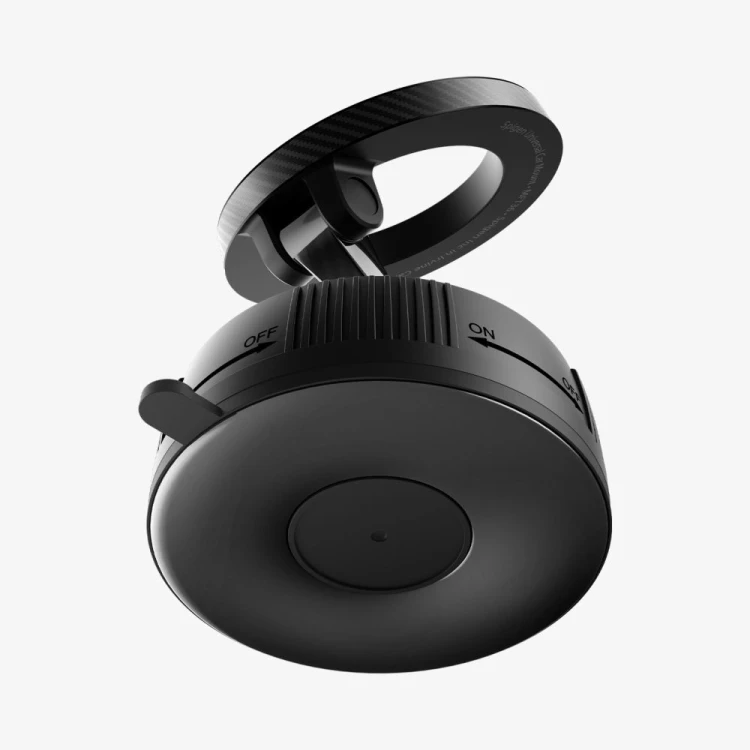 Uchwyt samochodowy na kokpit / szybę Spigen MFT36 Vacuumlock Magnetic MagSafe Dashboard Car Mount Bl