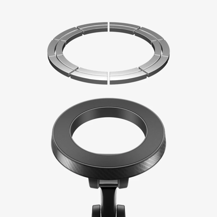 Uchwyt samochodowy na kokpit / szybę Spigen MFT36 Vacuumlock Magnetic MagSafe Dashboard Car Mount Bl