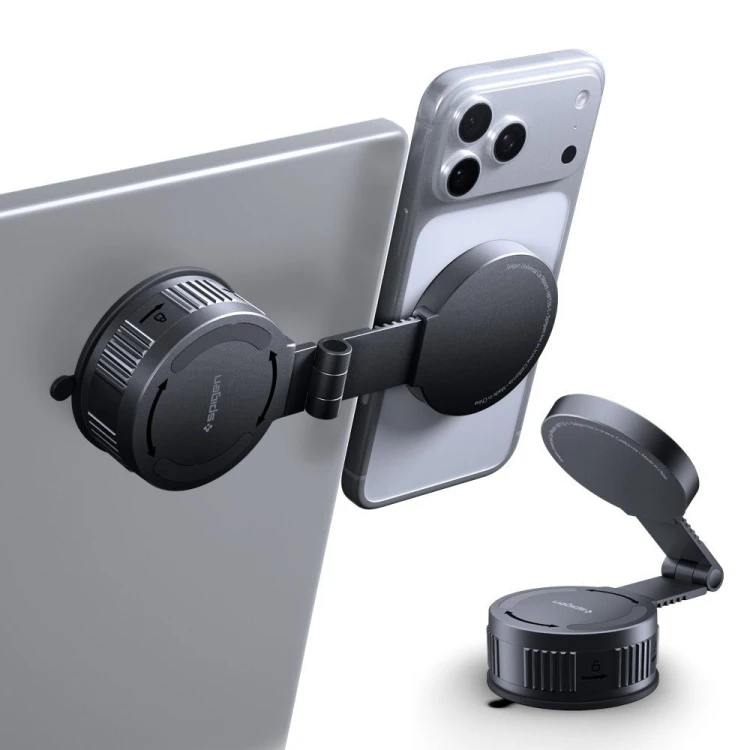 Uchwyt samochodowy Spigen MFT35-1 Magnetic MagSafe Dashboard & Screen Car Mount Black