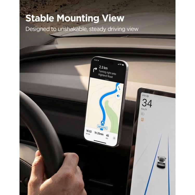 Uchwyt samochodowy Spigen MFT35-1 Magnetic MagSafe Dashboard & Screen Car Mount Black