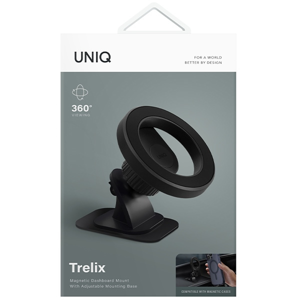 Uchwyt samochodowy magnetyczny na kokpit UNIQ Trelix Car Dash Mount czarny/midnight black