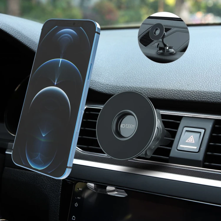 Uchwyt samochodowy Tech-Protect N50 Magnetic MagSafe Dashboard & Vent Car Mount Black