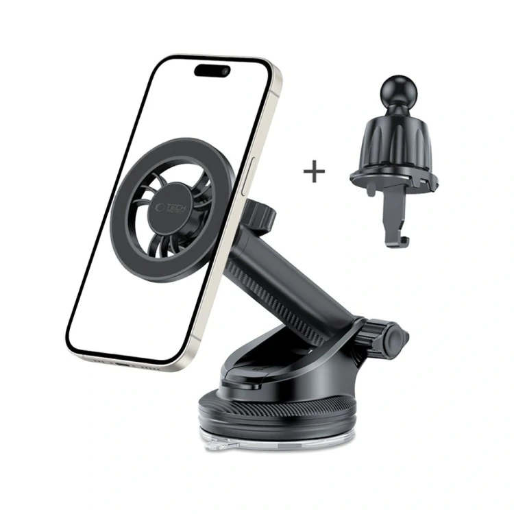 Uchwyt samochodowy do kratki / na szybę / na kokpit Tech-Protect N56 Magnetic MagSafe Dashboard & Ve