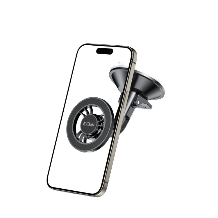 Magnetyczny uchwyt samochodowy na kokpit / szybę Tech-Protect N56 Magnetic MagSafe Dashboard Shrt Ca