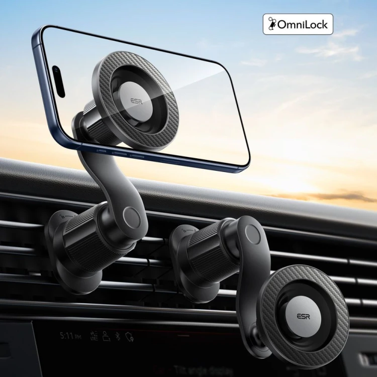 Uchwyt samochodowy do kratki ESR OmniLock Magnetic MagSafe Vent Car Mount Black