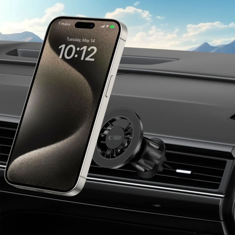 Uchwyt samochodowy do kratki Tech-Protect N56 Magnetic Magsafe Vent Car Mount Black