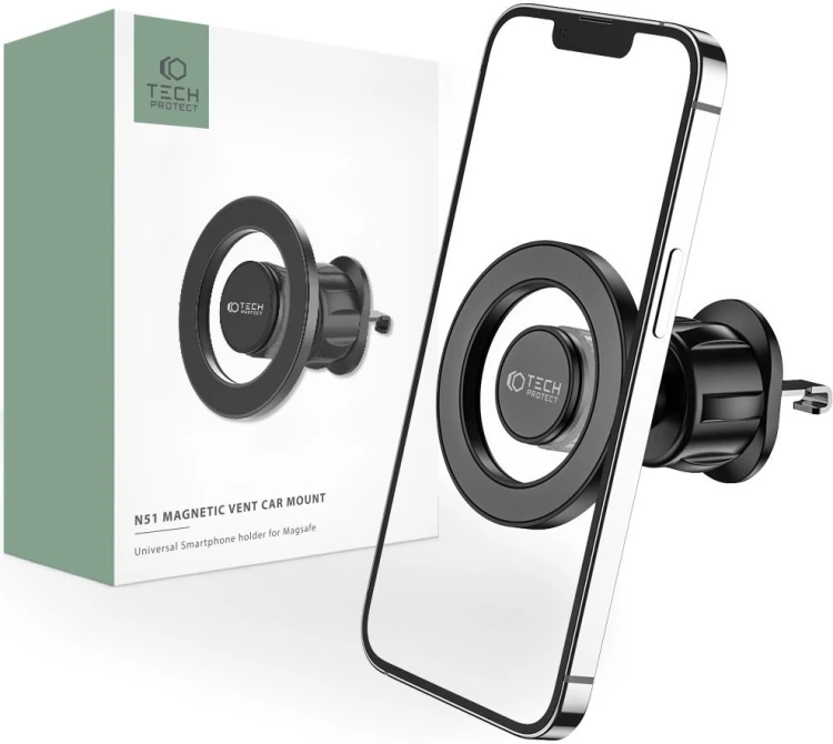 Uchwyt samochodowy Tech-Protect N51 Magnetic MagSafe Vent Car Mount Black