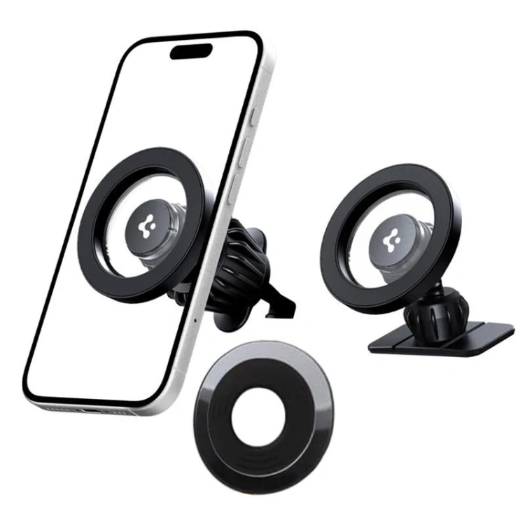 Uchwyt samochodowy na kokpit / do kratki Spigen MFT13 Magnetic MagSafe Dashboard & Vent Car Mount Bl