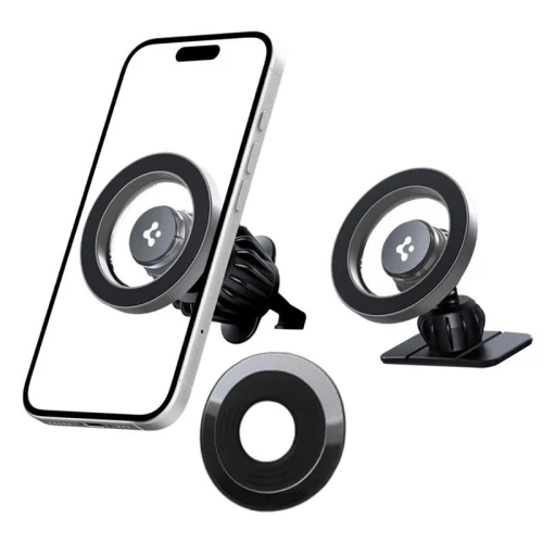 Uchwyt samochodowy na kokpit / do kratki Spigen MFT13 Magnetic MagSafe Dashboard & Vent Car Mount Si