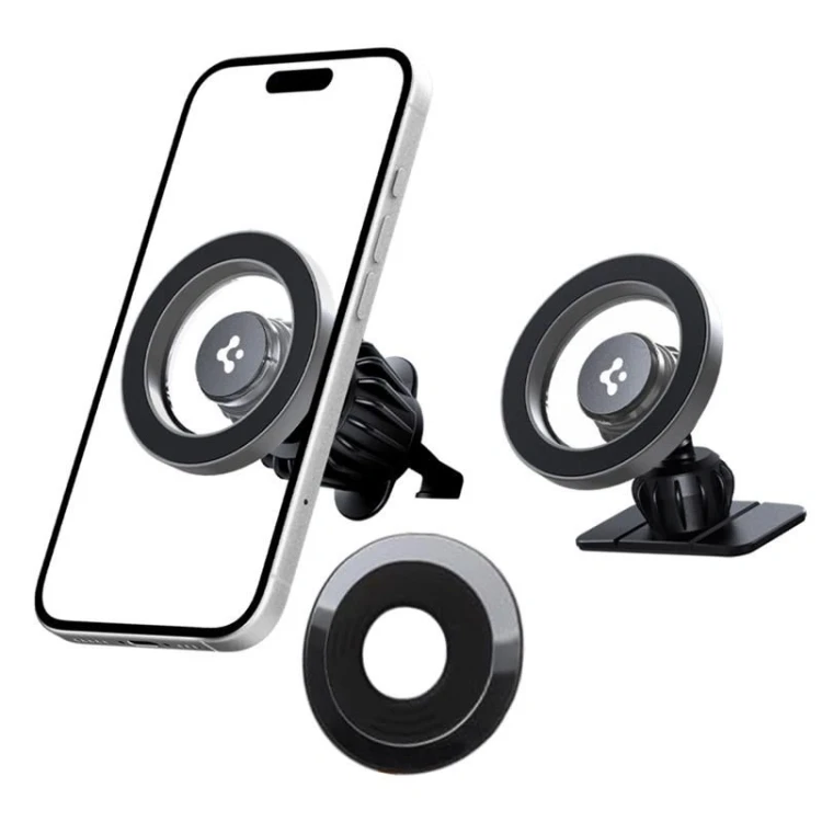 Uchwyt samochodowy na kokpit / do kratki Spigen MFT13 Magnetic MagSafe Dashboard & Vent Car Mount Si