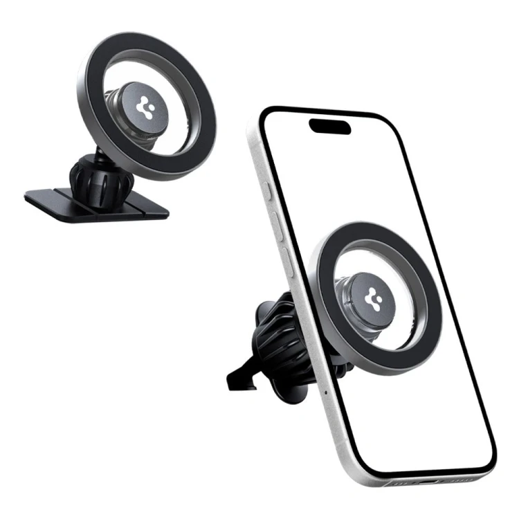 Uchwyt samochodowy na kokpit / do kratki Spigen MFT13 Magnetic MagSafe Dashboard & Vent Car Mount Si