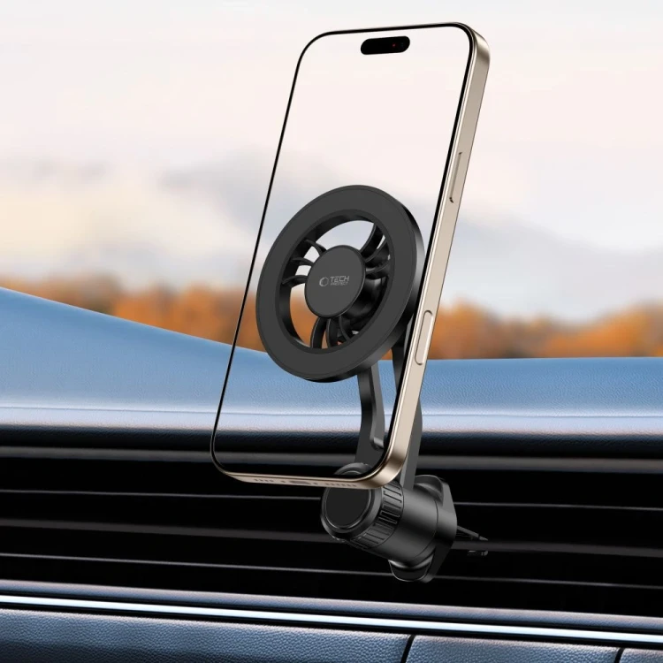 Uchwyt samochodowy do kratki Tech-Protect N56 Magnetic MagSafe Rotable Vent Car Mount Black