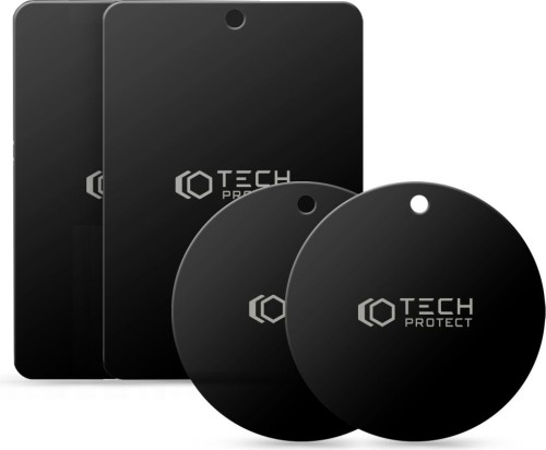 Blaszki do uchwytu magnetycznego Tech-Protect Metalplate Magnetic Car Mount Black [4 PACK]