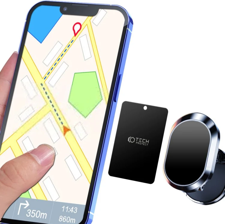 Blaszki do uchwytu magnetycznego Tech-Protect Metalplate Magnetic Car Mount Black [4 PACK]