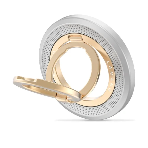 Uchwyt magnetyczny na palec Tech-Protect MMR700 Lamano Magnetic MagSafe Phone Ring Titanium/gold