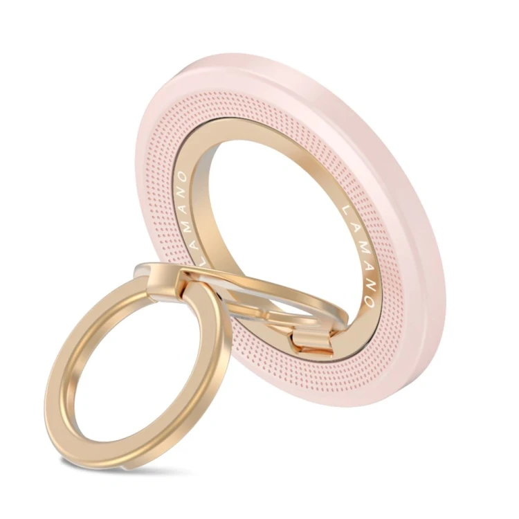 Uchwyt magnetyczny na palec Tech-Protect MMR700 Lamano Magnetic MagSafe Phone Ring Pink/gold