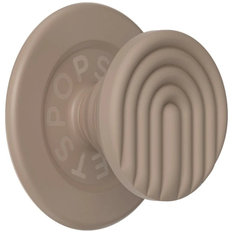 Uchwyt i podstawka do telefonu PopSockets MagSafe Round PopOut Latte Curves MagSafe beżowy