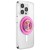 Uchwyt i podstawka do telefonu PopSockets Round Ripple Iridescent Aviation Opalescent MagSafe różowy