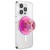 Uchwyt i podstawka do telefonu PopSockets Round Ripple Iridescent Aviation Opalescent MagSafe różowy