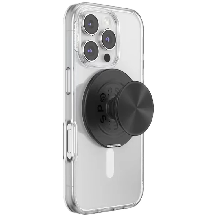 Uchwyt do telefonu PopSockets Aluminum Radial MagSafe czarny