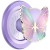 Uchwyt do telefonu PopSockets Enamel Butterfly Prism MagSafe lawendowy