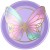 Uchwyt do telefonu PopSockets Enamel Butterfly Prism MagSafe lawendowy