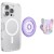 Uchwyt do telefonu PopSockets Enamel Butterfly Prism MagSafe lawendowy