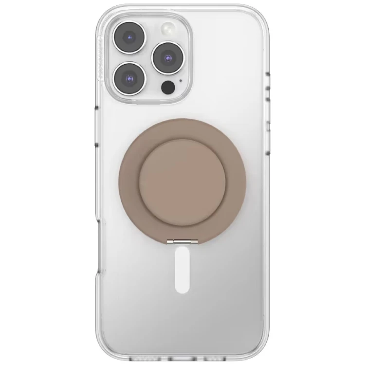 Uchwyt do telefonu PopSockets Kick-Out Grip Latte MagSafe beżowy