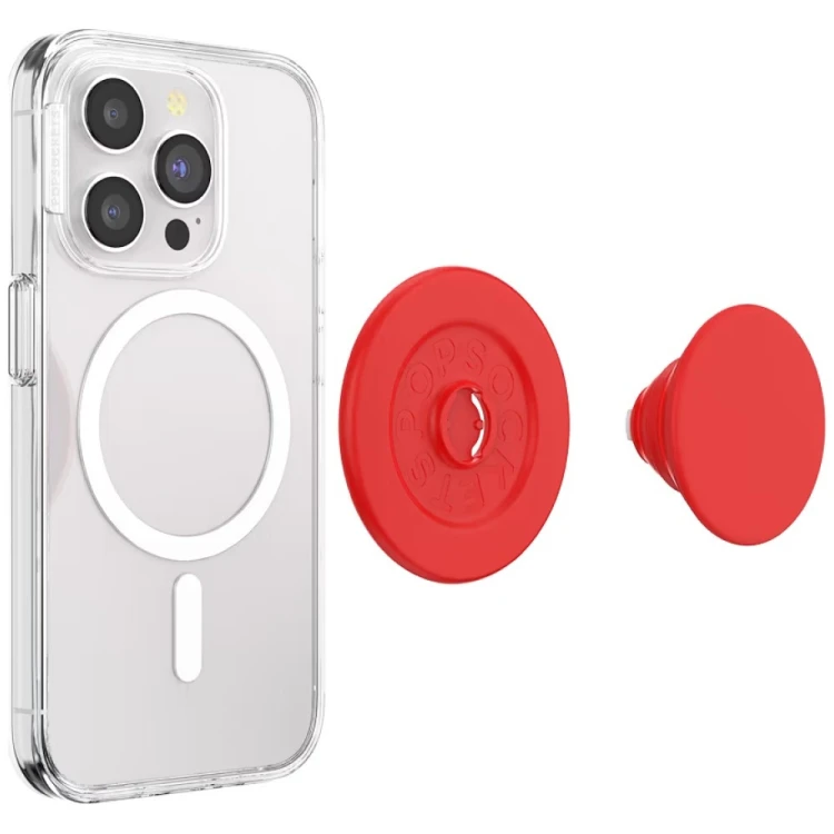 Uchwyt do telefonu Popsocket PopOut Basic Rosso Grip MagSafe czerwony