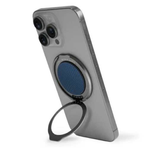 Magnetyczny uchwyt na palec z funkcją podstawki UNIQ Gripfit 360 Magnetic Mount&Kickstand niebieski/
