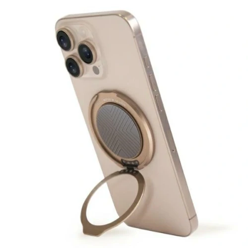 Magnetyczny uchwyt na palec z funkcją podstawki UNIQ Gripfit 360 Magnetic Mount&Kickstand szary/flin