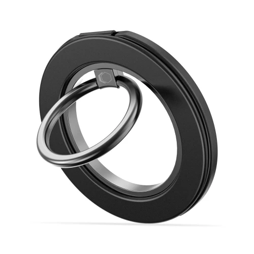 Uchwyt na palec z blaszką Tech-Protect MMR600 Magnetic MagSafe Phone Ring Satin Black