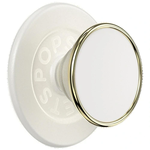 Uchwyt do telefonu POPSOCKETS Round Luxe Coconut Creme Enamel MagSafe beżowy