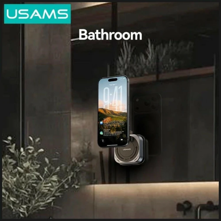 Uniwersalny magnetyczny uchwyt na telefon USAMS ZJ093 do samochodu, domu, biura czarny