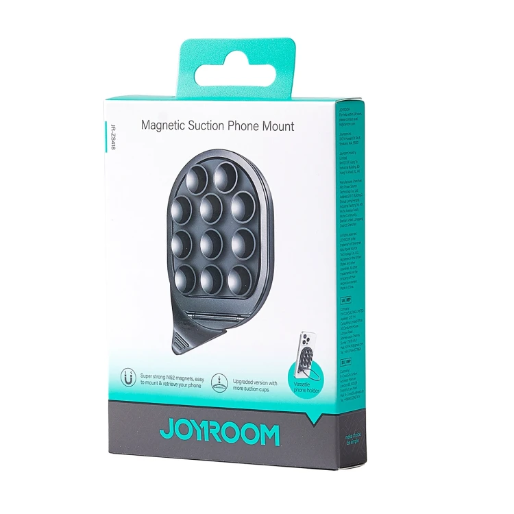Uchwyt na smartfona z podstawką i przyssawkami Joyroom JR-ZS418 MagSafe czarny