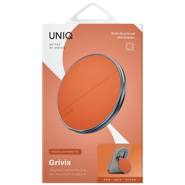 Uchwyt magnetyczny UNIQ Grivix Classic 360 Mount&Grip Stand pomarańczowy