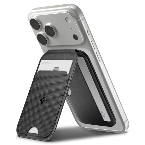 Stojak na telefon z miejscem na karty Spigen S314-2 Slim Fold Tripod MagSafe Universal Magnetic Card