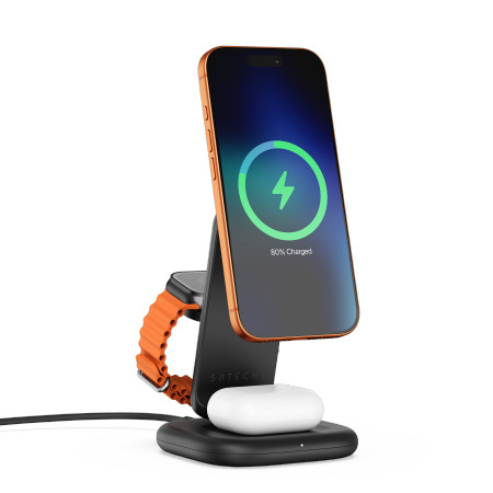 Ładowarka bezprzewodowa Satechi 3-in-1 Qi2 25W Foldable Charging Stand Qi2 25W do trzech urządzeń