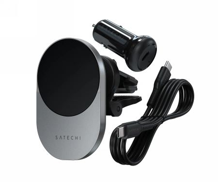 Bezprzewodowa ładowarka samochodowa do kratki Satechi Qi2 Wireless Car Charger Qi2 15W MagSafe (spac
