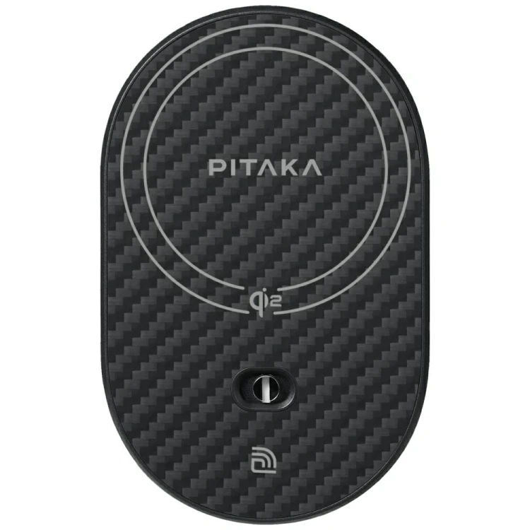 Uchwyt samochodowy z ładowarką bezprzewodową PITAKA MagEZ Pro 2 Qi2 15W NFC MagSafe czarno szary