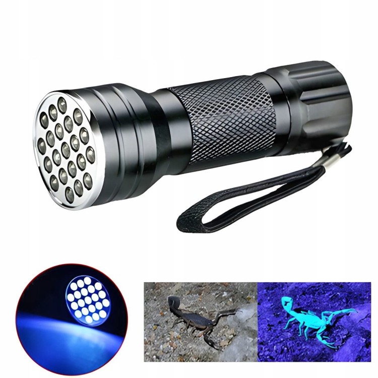 LAMPKA-LATARKA-ZE-SWIATLEM-UV-DO-SZUKANIA-BURSZTYNOW-PAZNOKCI-21-DIOD-EAN-GTIN-5906896105773.jpg